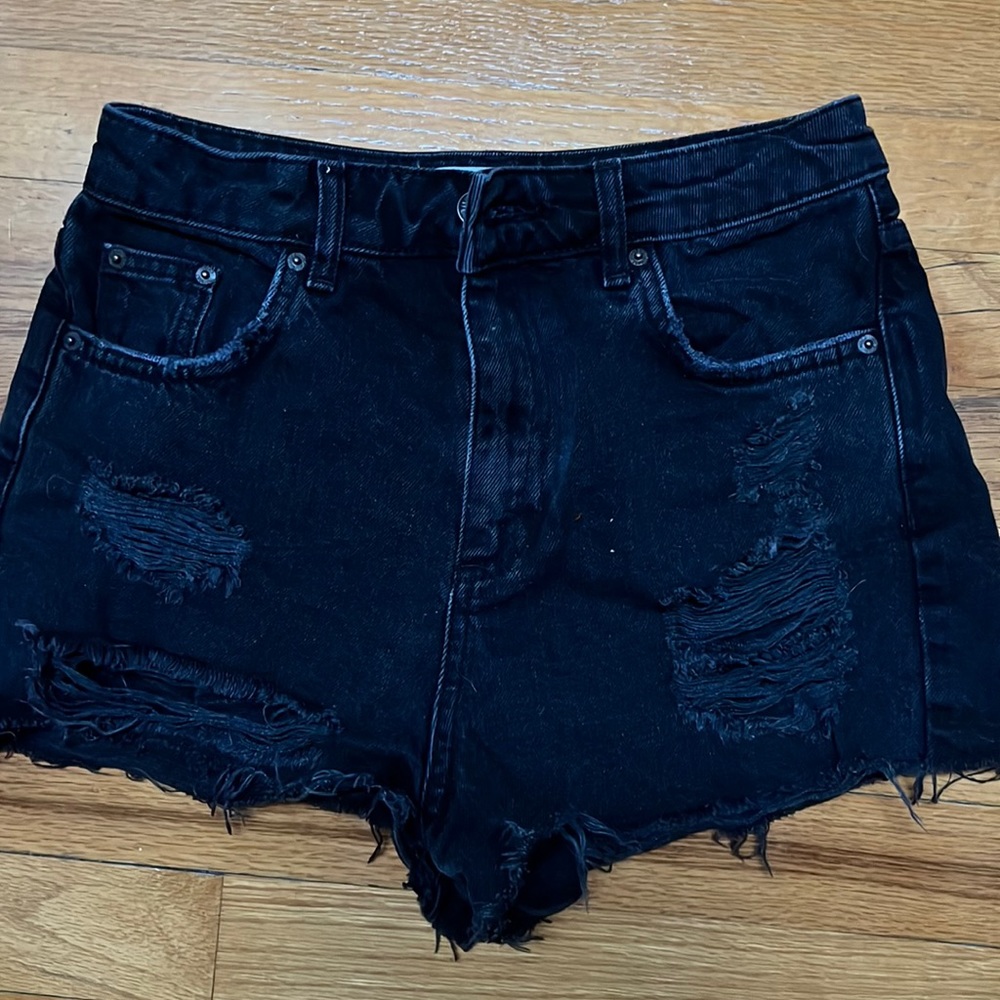 Topshop MOM denim shorts, black, US sz 4